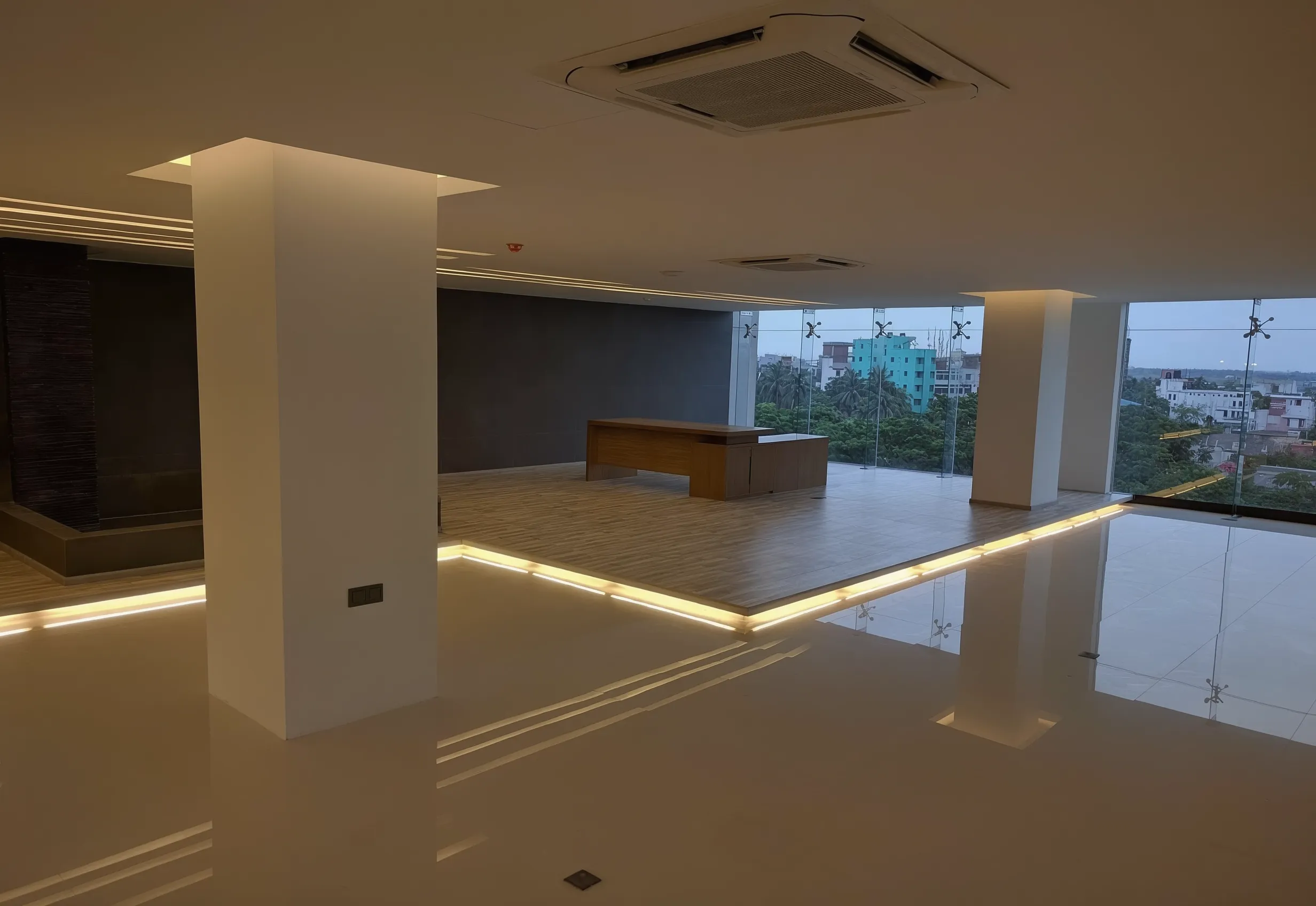 Reception lobby and corporate branding